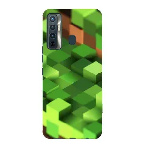 Чехлы для TECNO Camon 17 (Персонажи Майн Крафт) (Текстура)