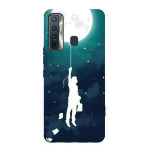 Чехол (ТПУ) с планетами на TECNO Camon 17 (To The moon)