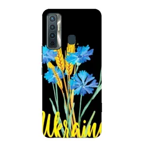 Чехол на TECNO Camon 17 Украинский дизайн (Ukraine в цветочках)