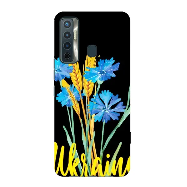 Чехол с рисунком «Ukraine в цветочках» для TECNO Camon 17 Чехол с рисунком «Ukraine в цветочках» для TECNO Camon 17