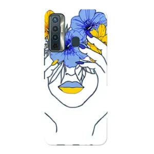 Чехол на TECNO Camon 17 Украинский дизайн (Украинка на всю голову)
