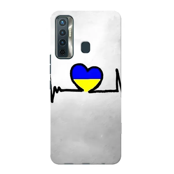 Чехол с рисунком «Украинская кардиограмма» для TECNO Camon 17 Чехол с рисунком «Украинская кардиограмма» для TECNO Camon 17