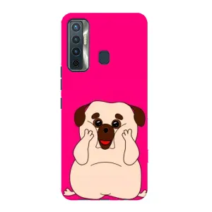Чехол (ТПУ) Милые собачки для TECNO Camon 17 (Веселый Мопсик)