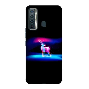 Силиконовый бампер с картинкой животных для TECNO Camon 17 (Яркий олень)