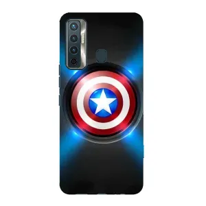 Чохол с Щітом Капітана Америки на TECNO Camon 17 (Яскраий Щит Капітана)