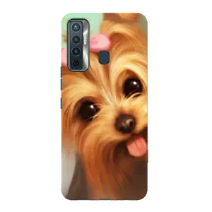 Чехол (ТПУ) Милые собачки для TECNO Camon 17 (Йоршенский терьер)