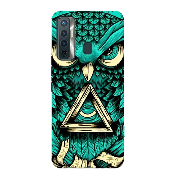Чехол с рисунком «Зеленая сова» для TECNO Camon 17 Чехол с рисунком «Зеленая сова» для TECNO Camon 17