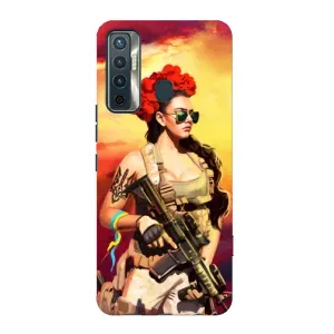 ЗСУ Чехлы (TPU) для TECNO Camon 17 (Женщина солдат)