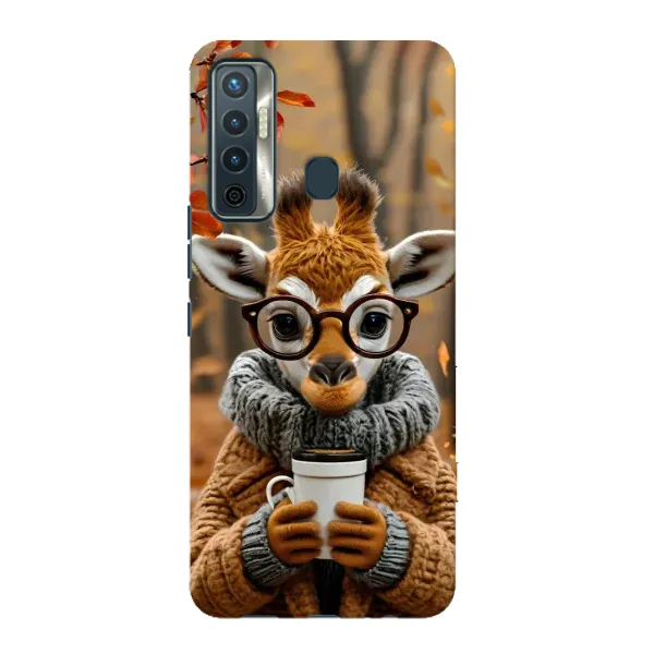 Чехол с рисунком «Жираф с кофе» для TECNO Camon 17 Чехол с рисунком «Жираф с кофе» для TECNO Camon 17