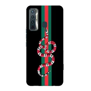 Чехлы Бренд GUCCI для TECNO Camon 17 (Змей Гуччи)