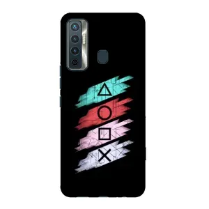 Чехол с рисунком «Значки Sony» для TECNO Camon 17