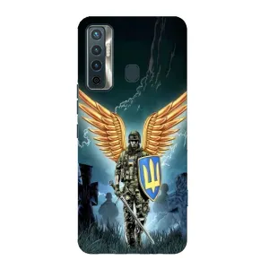 Патриотический Чехол для TECNO Camon 17 (ЗСУ з крильями)
