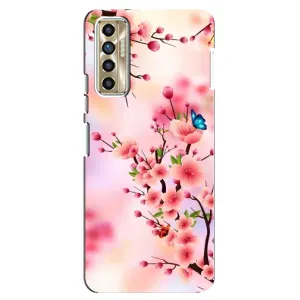 Чохол з картинкою Сакури на TECNO Camon 17P (CG7n) (Метелики на сакурі)