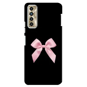 Чехол банты для TECNO Camon 17P (CG7n) (Бант на черном)