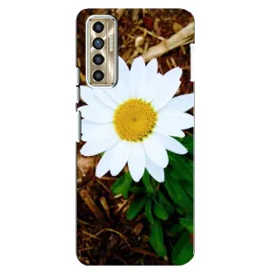 Чохол з ромашками на TECNO Camon 17P (CG7n) (Біла ромашка)