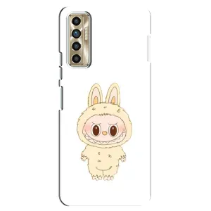 Чехол с принтом Лабубу для TECNO Camon 17P (CG7n) (Бежевый Лабубу)