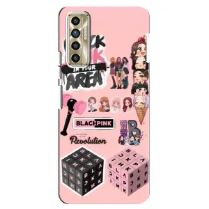 Чехлы с картинкой для TECNO Camon 17P (CG7n) (BLACK PINK коллаж)