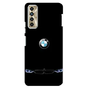 Силіконовий бампер з картинкою машини на TECNO Camon 17P (CG7n) (Чорний BMW)