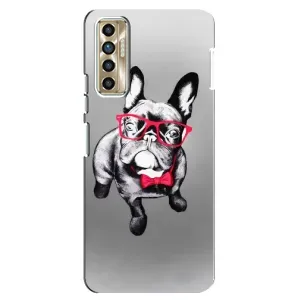 Чехол (ТПУ) Милые собачки для TECNO Camon 17P (CG7n) (Бульдог в очках)