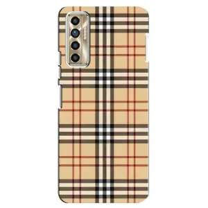 Чехол с Брендами одежды на Техно Камон 17п (Burberry стиль)