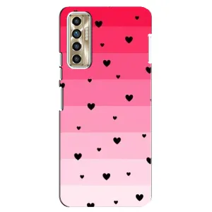 Чехлы с тематикой "Маленькие Сердечки" на TECNO Camon 17P (CG7n) (Чорные сердечки)