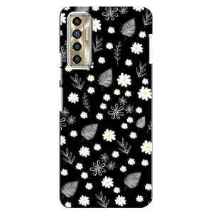 Чохли з тематикою "КВІТИ" на TECNO Camon 17P (CG7n) (цвітіння на чорному)