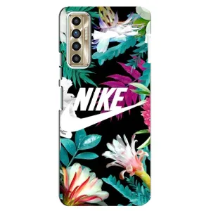 Силиконовый Чехол на TECNO Camon 17P (CG7n) с картинкой Nike (Цветочный Nike)