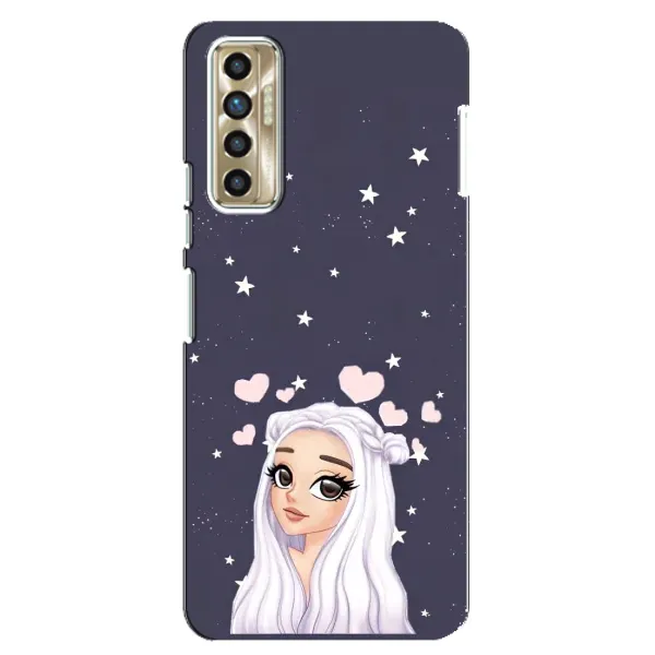 Чехол с рисунком «Девушка и сердечки» для TECNO Camon 17P (CG7n) Чехол с рисунком «Девушка и сердечки» для TECNO Camon 17P (CG7n)