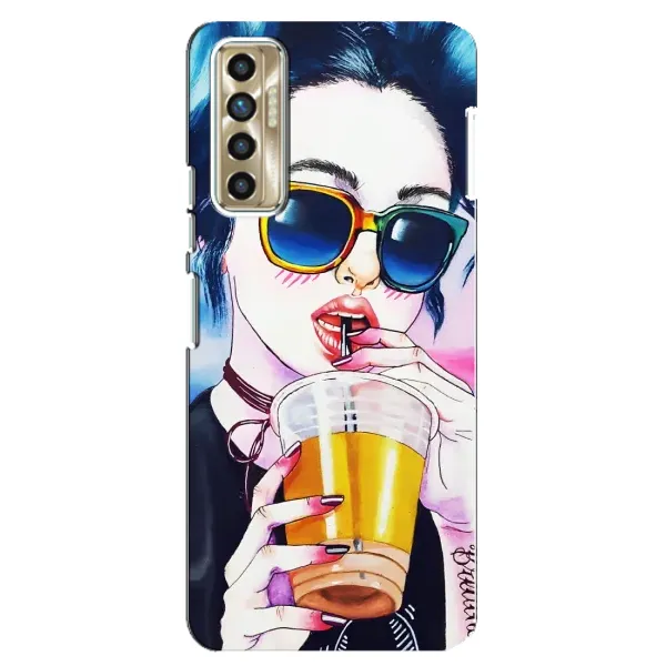 Чехол с рисунком «Девушка с коктейлем» для TECNO Camon 17P (CG7n) Чехол с рисунком «Девушка с коктейлем» для TECNO Camon 17P (CG7n)