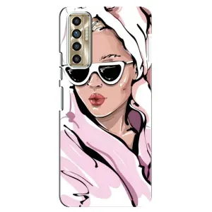 Чехол с картинкой Модные Девчонки TECNO Camon 17P (CG7n) (Девушка в халате)