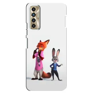 Силиконовый чехол с принтом Зоотрополіс для TECNO Camon 17P (CG7n) (Джуди и Ник)