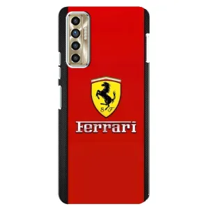 Силіконовий бампер з картинкою машини на TECNO Camon 17P (CG7n) (Ferrari Logo)
