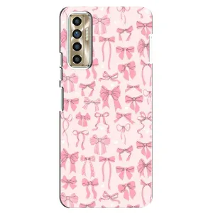 Чехол банты для TECNO Camon 17P (CG7n) (Фон бантики)