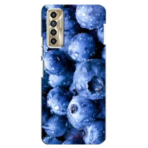 Чехол с изображением вкусной еды для TECNO Camon 17P (CG7n) (Голубика)