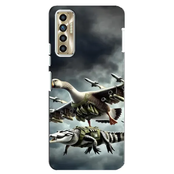 Чохол з малюнком «Гусіні і крокоділо» для TECNO Camon 17P (CG7n) Чохол з малюнком «Гусіні і крокоділо» для TECNO Camon 17P (CG7n)