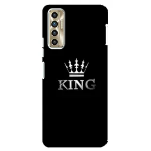 Чехол (Корона на чёрном фоне) для Техно Камон 17п (KING)