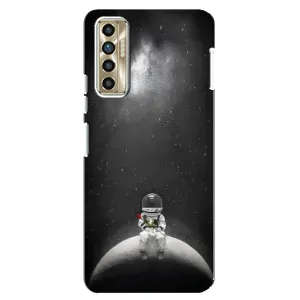 Силиконовый Чехол с принтом "Космонавты" на TECNO Camon 17P (CG7n) (Космонавт романтик)