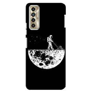 Силиконовый Чехол с принтом "Космонавты" на TECNO Camon 17P (CG7n) (Космонавт)