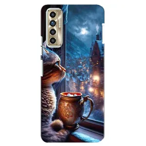 Чехлы на Новый Год TECNO Camon 17P (CG7n) (Кот новогодний)