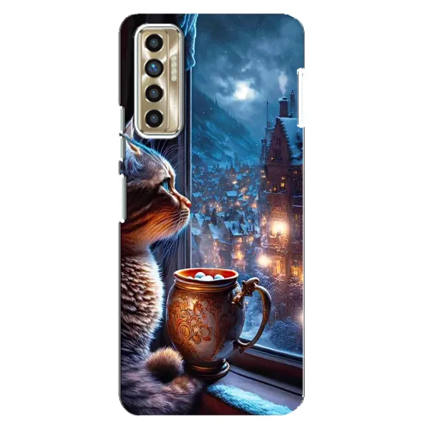 Чехол с рисунком «Кот новогодний» для TECNO Camon 17P (CG7n) Чехол с рисунком «Кот новогодний» для TECNO Camon 17P (CG7n)