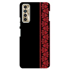 Силіконовый Чохол на TECNO Camon 17P (CG7n) (Червона вишиванка)