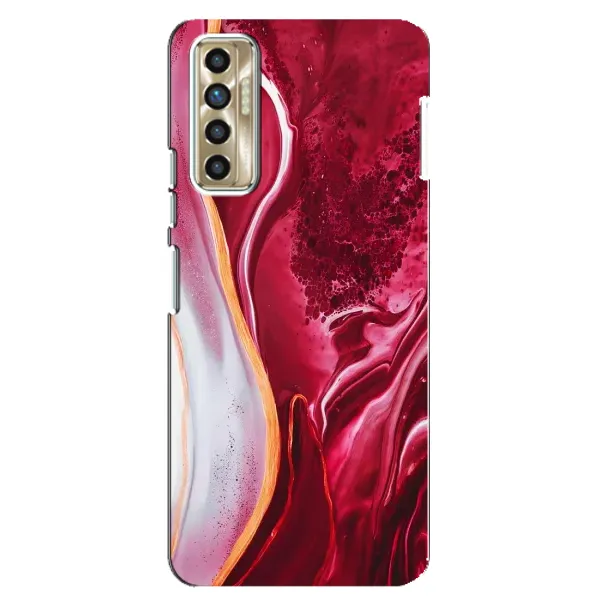 Чехол с рисунком «Красный мрамор» для TECNO Camon 17P (CG7n) Чехол с рисунком «Красный мрамор» для TECNO Camon 17P (CG7n)
