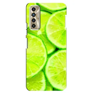 Чехол с изображением вкусной еды для TECNO Camon 17P (CG7n) (Лайм)