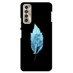 Чехол с картинками на черном фоне для TECNO Camon 17P (CG7n) (Листочек)