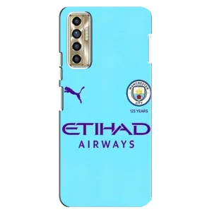 Силиконовые Чехлы принт Футбол на TECNO Camon 17P (CG7n) (Man City)