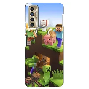 Чехлы для TECNO Camon 17P (CG7n) (Персонажи Майн Крафт) (Майн-крафт)