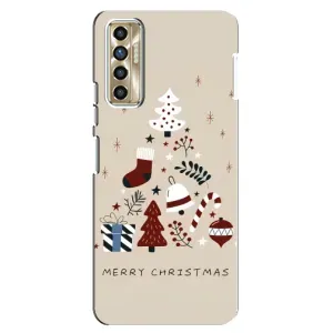 Чехол Санта Клаус для TECNO Camon 17P (CG7n) (Merry Christmas)