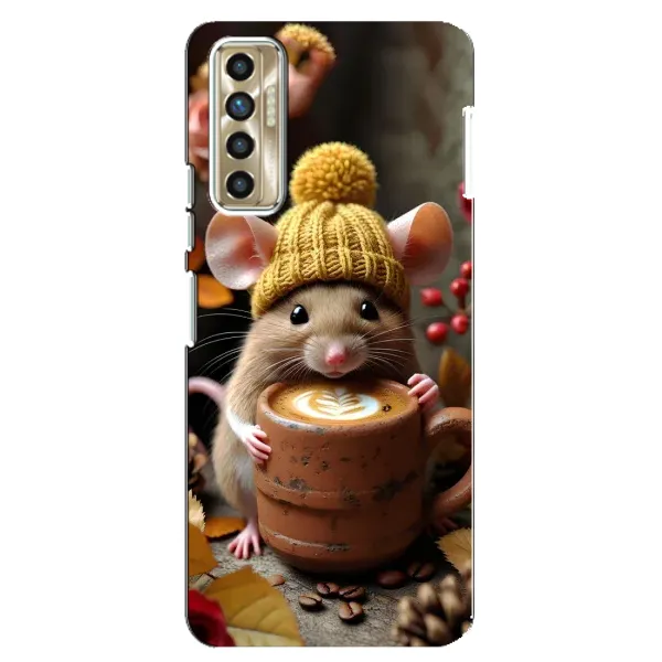 Чехол с рисунком «Мышка с кофе» для TECNO Camon 17P (CG7n) Чехол с рисунком «Мышка с кофе» для TECNO Camon 17P (CG7n)