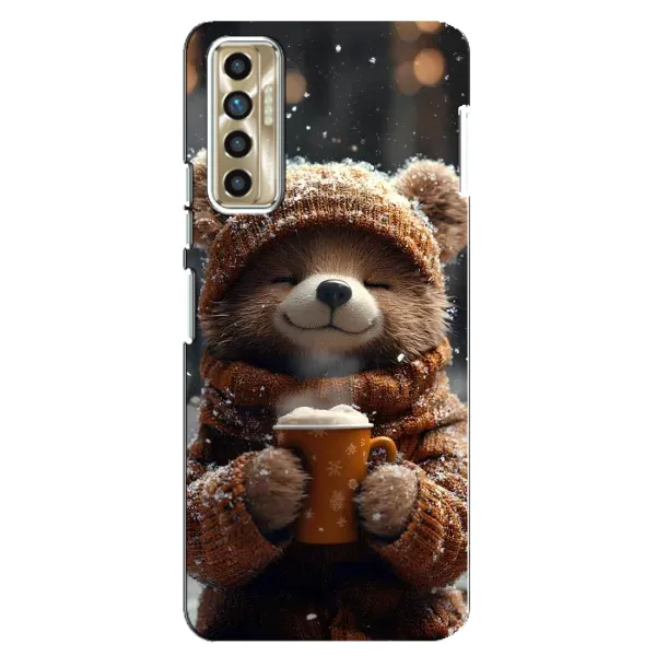 Чехол с рисунком «Медвежонок с кофе» для TECNO Camon 17P (CG7n) Чехол с рисунком «Медвежонок с кофе» для TECNO Camon 17P (CG7n)