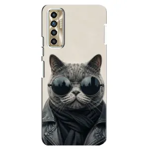 Чехол на тематику: Коты для TECNO Camon 17P (CG7n) (Модный кот)